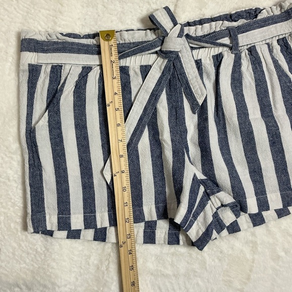 Jolt High Waist Blue and White Striped Shorts - Picture 5 of 7